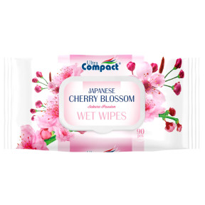 Влажные салфетки Ultra Compact Японская вишня, 90 шт